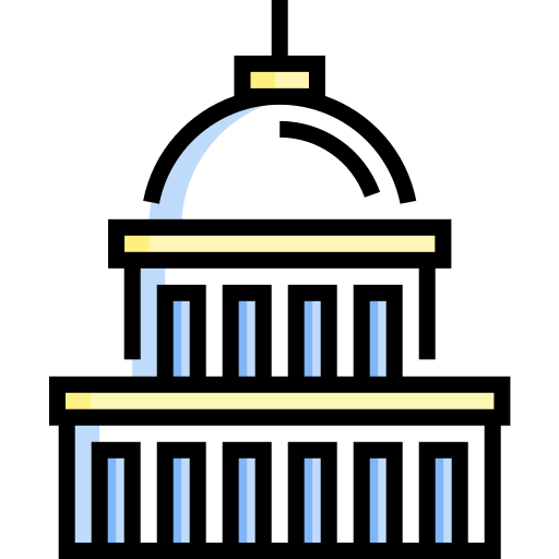 국회 의사당 Detailed Straight Lineal color icon