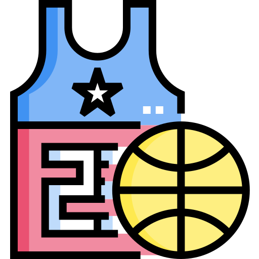 koszulka do koszykówki Detailed Straight Lineal color ikona