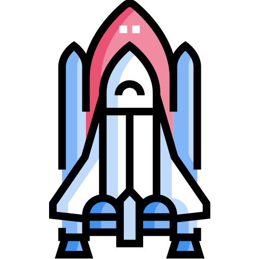 Spaceship Detailed Straight Lineal color icon