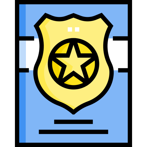 Police Detailed Straight Lineal color icon