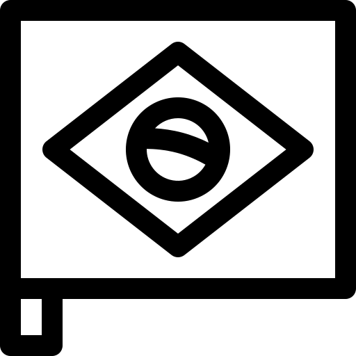 brasile Basic Rounded Lineal icona