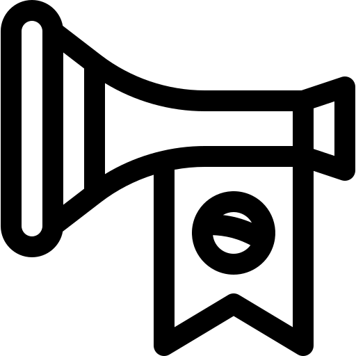 trompette Basic Rounded Lineal Icône