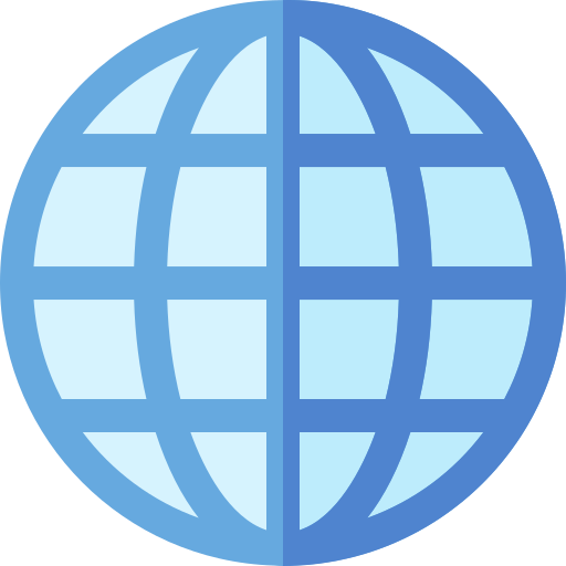 Earth globe Basic Rounded Flat icon