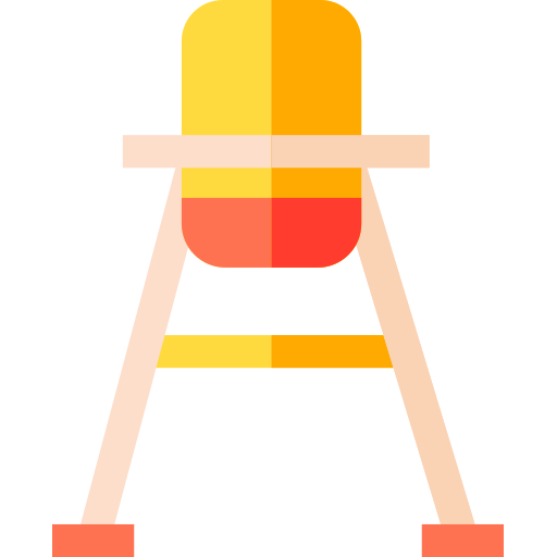 Baby chair Basic Straight Flat icon