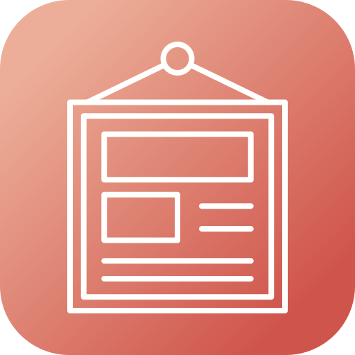 póster Generic gradient fill icono