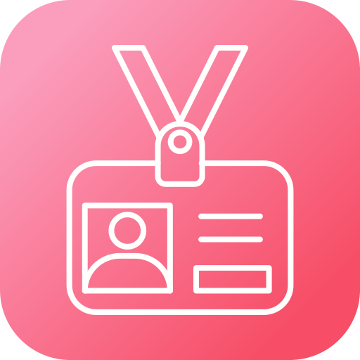 tarjeta de identificación Generic gradient fill icono