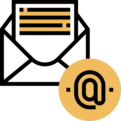e-mail Meticulous Yellow shadow ikona