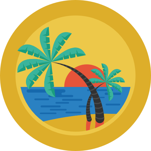 wyspa Flaticons Flat Circular ikona