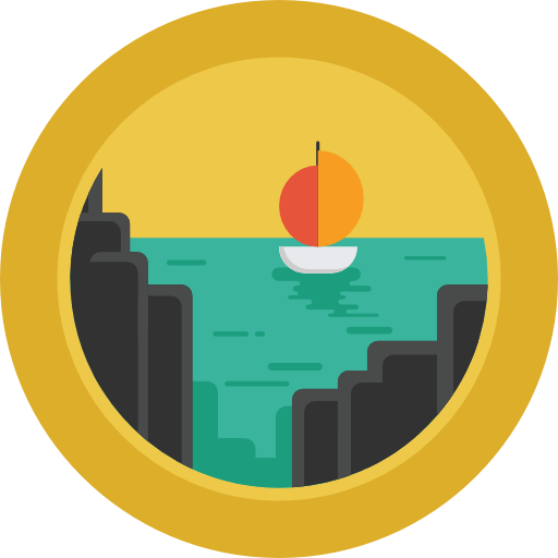 바다 Flaticons Flat Circular icon