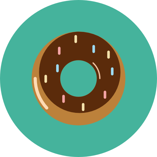 도넛 Flaticons Flat Circular icon