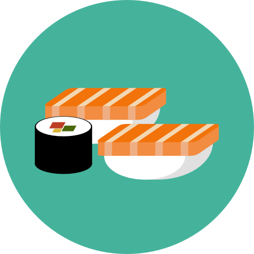 sushi Flaticons Flat Circular icona