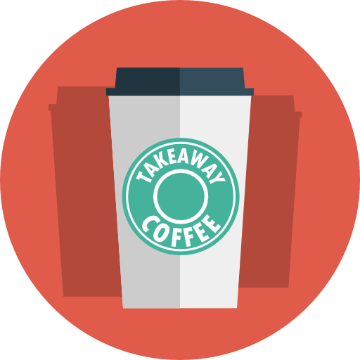 コーヒーカップ Flaticons Flat Circular icon