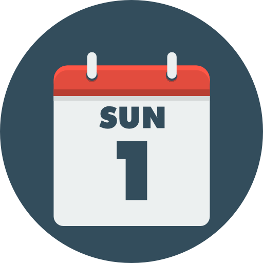 Calendar Flaticons Flat Circular icon