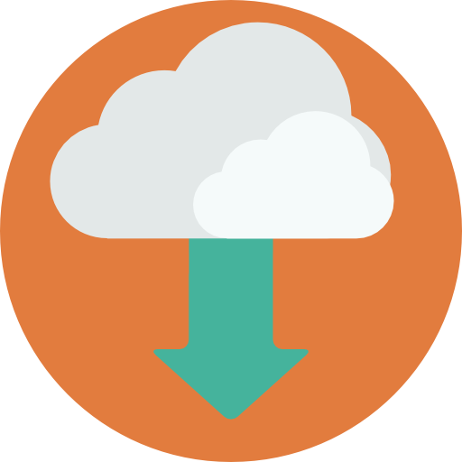 cloud computing Flaticons Flat Circular Icône