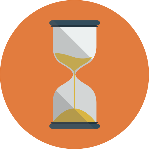 Hourglass Flaticons Flat Circular icon