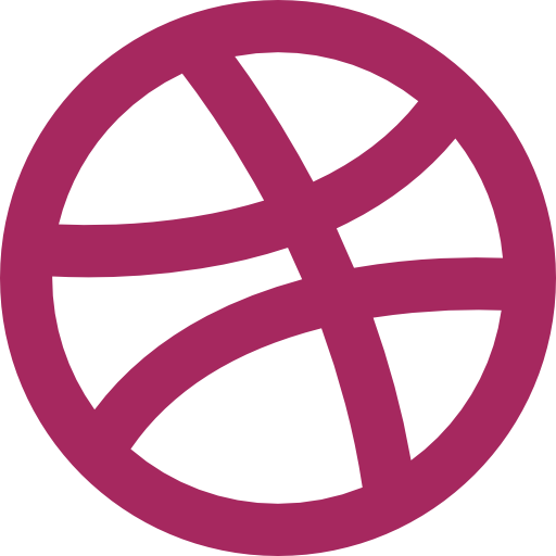 Dribbble Basic Rounded Flat icon
