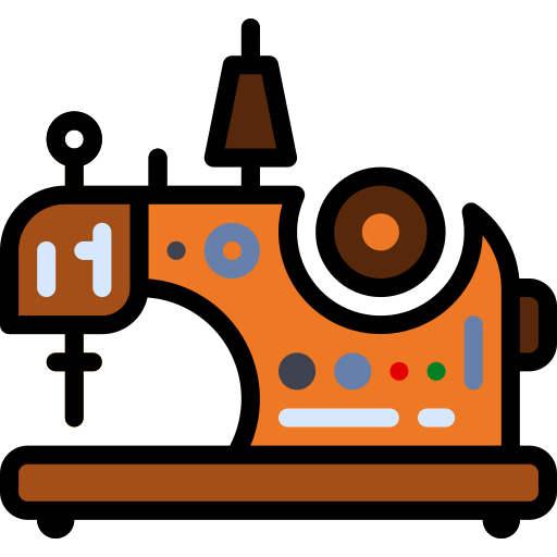 La máquina de coser Ing.mixa Lineal color icono