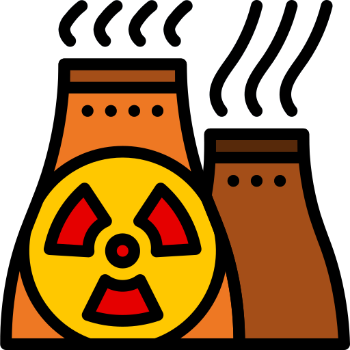 Nuclear power Ing.mixa Lineal color icon