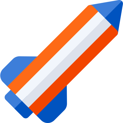 Rocket Basic Rounded Flat icon