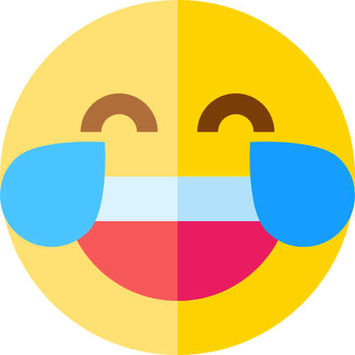 Laughing Basic Straight Flat icon