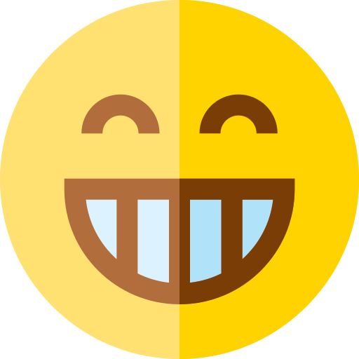Sonriente Basic Straight Flat icono