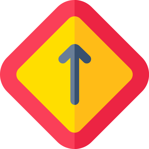 znak drogowy Basic Rounded Flat ikona