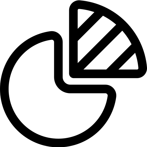 diagramme circulaire Basic Rounded Lineal Icône