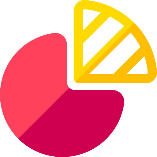 diagramme circulaire Basic Rounded Flat Icône