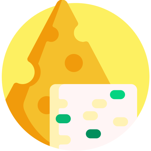 formaggio Detailed Flat Circular Flat icona