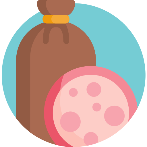 Sausage Detailed Flat Circular Flat icon