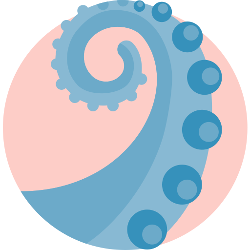 Pulpo Detailed Flat Circular Flat icono