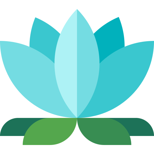 fiore di loto Basic Straight Flat icona
