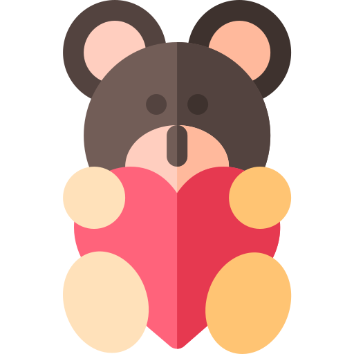 Teddy bear Basic Rounded Flat icon