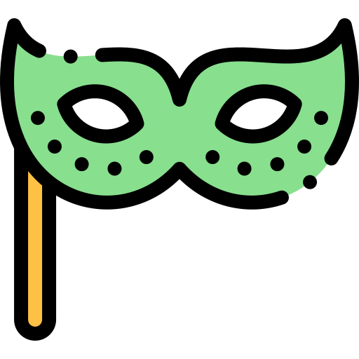 Carnival mask Detailed Rounded Lineal color icon