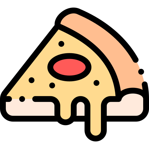pizza Detailed Rounded Lineal color icon