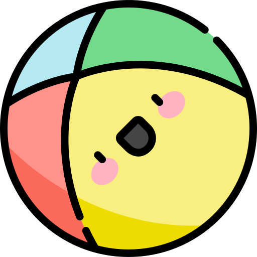 piłka Kawaii Lineal color ikona