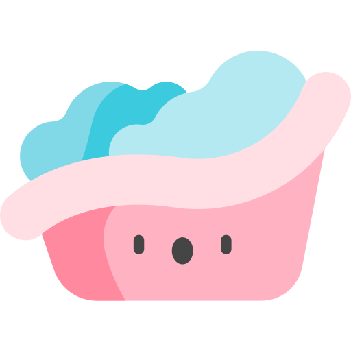 Bañera Kawaii Flat icono