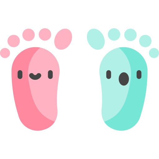 Footprints Kawaii Flat icon