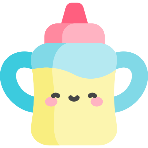 Baby bottle Kawaii Flat icon