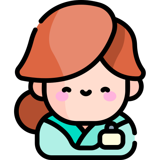 pielęgniarka Kawaii Lineal color ikona