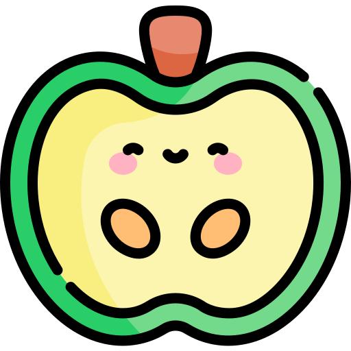 Apple Kawaii Lineal color icon