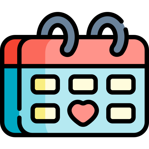 Calendar Kawaii Lineal color icon