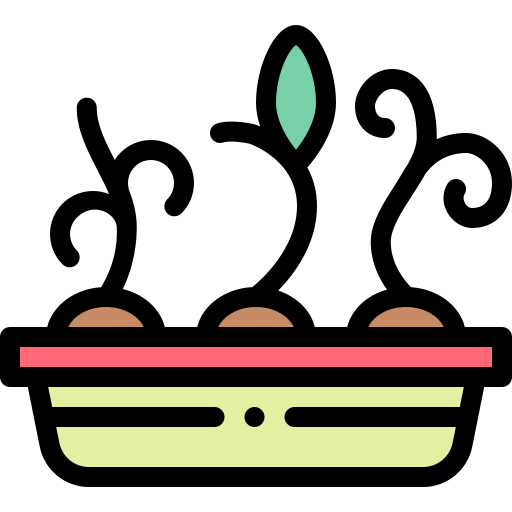 苗トレイ Detailed Rounded Lineal color icon