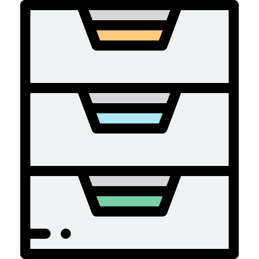 Paper tray Detailed Rounded Lineal color icon