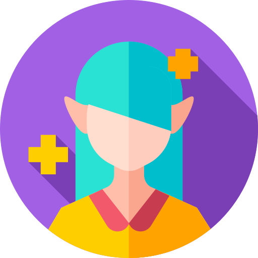 Elf Flat Circular Flat icon