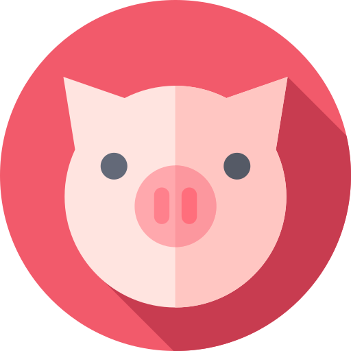 豚 Flat Circular Flat icon