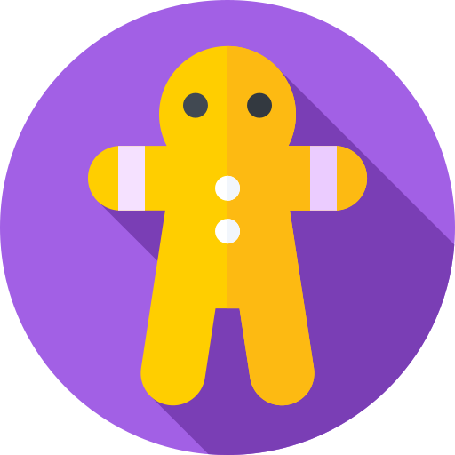Hombre de jengibre Flat Circular Flat icono