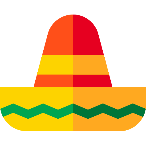 meksykański kapelusz Basic Straight Flat ikona