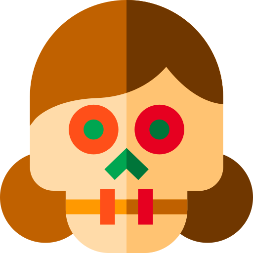 Skull Basic Straight Flat icon