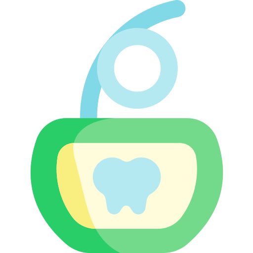 Hilo dental Kawaii Flat icono